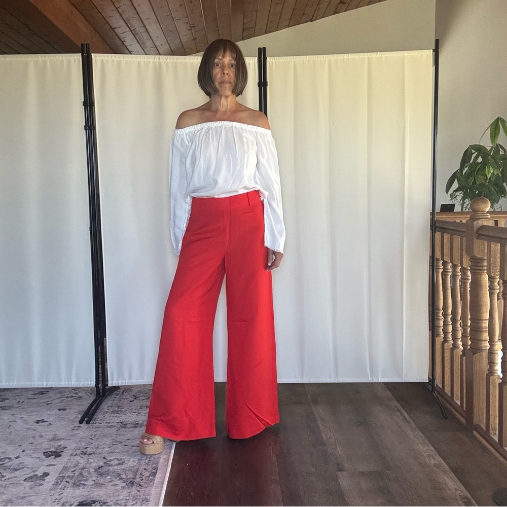 Ann Taylor Red Palazzo Pants - Picture 3 of 4